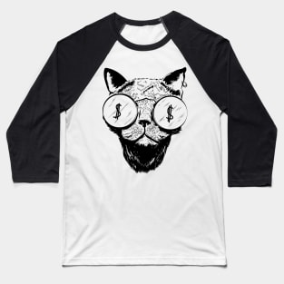 Cat in glasses Baseball T-Shirt